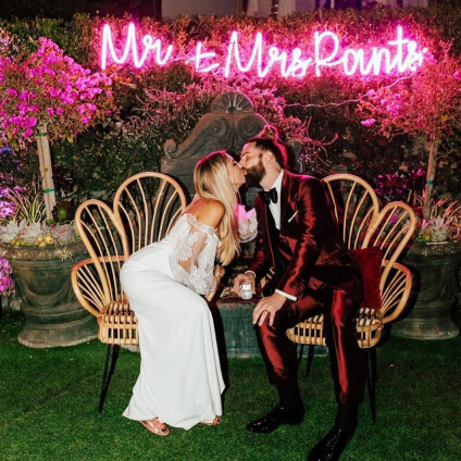 personalized wedding neon sign