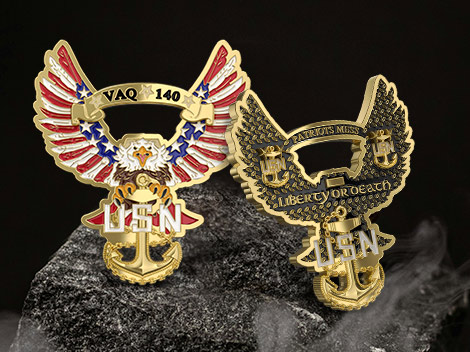 Charming Navy Challenge Coins
