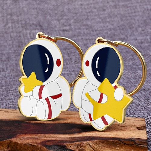 Astronaut Couple Metal Keychains